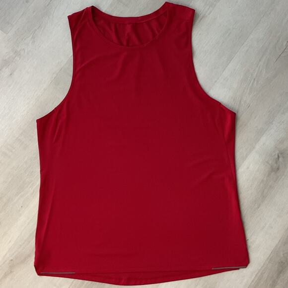 Lululemon Mens One Size Red Metal Vent Tech Muscle Tank Top - Picture 1 of 7